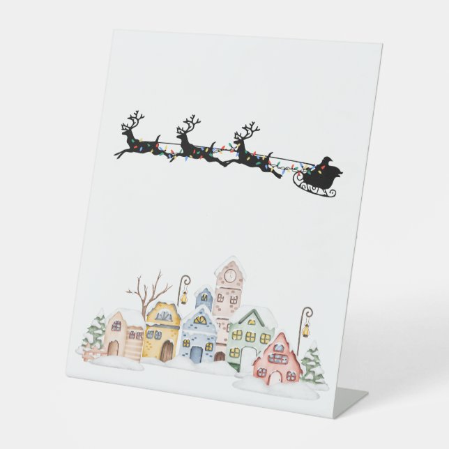 Frohe Weihnachten Sockelschild (Vorderseite)