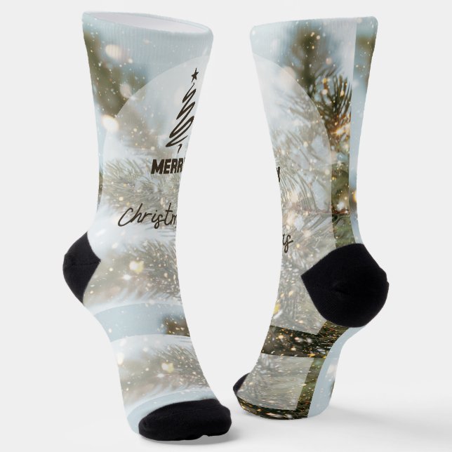 Frohe Weihnachten Socken (Gewinkelt)