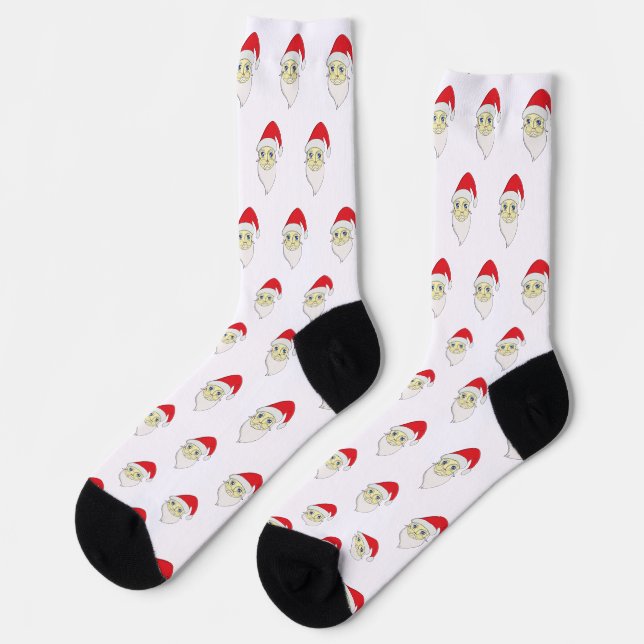 Frohe Weihnachten Socken (Linkes Detail)