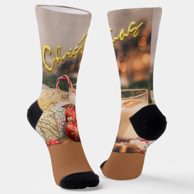 Frohe Weihnachten Socken (Gewinkelt)