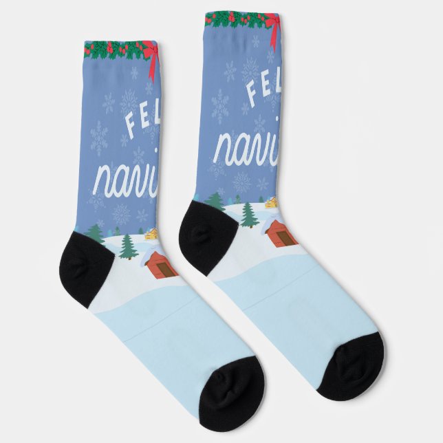 Frohe Weihnachten Socken (Rechts)
