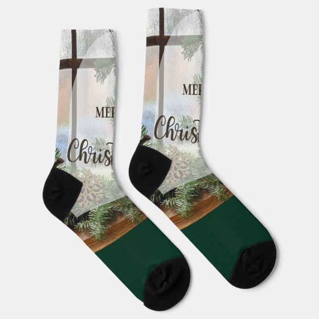 Frohe Weihnachten Socken (Rechts)