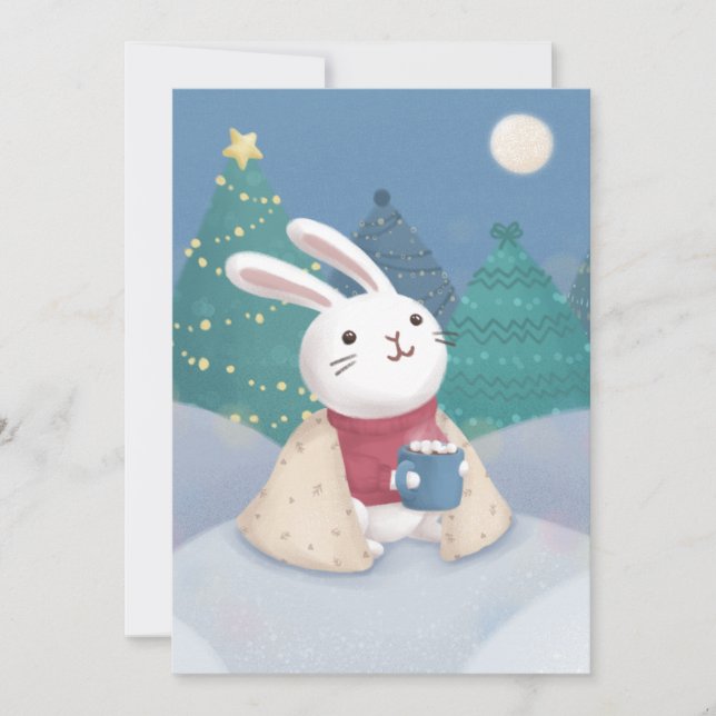 Frohe Weihnachten: Sonnige Illustration Feiertagskarte (Vorderseite)