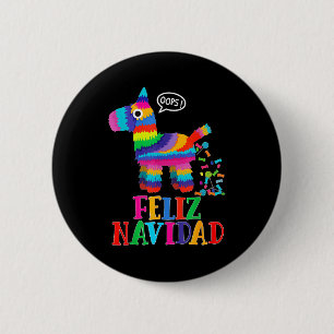 Frohe Weihnachten Spanisches Weihnachten Lustiges  Button