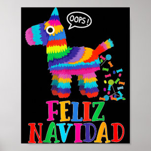 Frohe Weihnachten Spanisches Weihnachten Lustiges  Poster