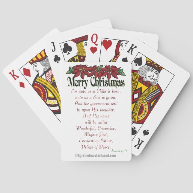 Frohe Weihnachten Spielkarten (Rückseite)