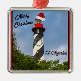 Frohe Weihnachten St Augustine Florida Leuchtturm Ornament Aus Metall