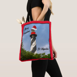 Frohe Weihnachten St Augustine Florida Leuchtturm Tasche