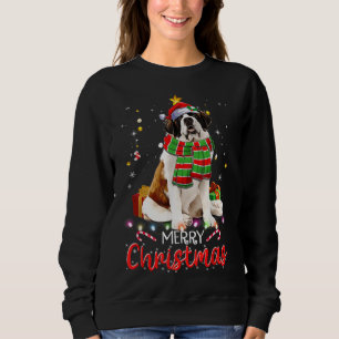 Frohe Weihnachten St. Bernard Weihnachtsmannmütze Sweatshirt