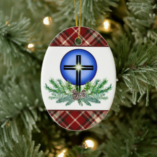 Frohe Weihnachten St. Luke Lutheran Kirche Keramik Ornament