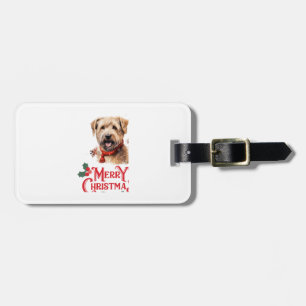 Frohe Weihnachten Staffordshire Bull Terrier Gepäckanhänger