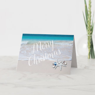 Frohe Weihnachten Starfish am Strand Weihnachten Karte