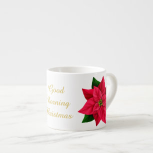Frohe Weihnachten Starke Kaffee Poinsettie Espressotasse