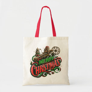 Frohe Weihnachten Steampunk Tragetasche