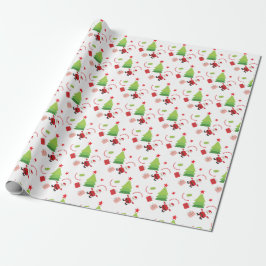 Frohe Weihnachten, Sterne, Baum Geschenkpapier