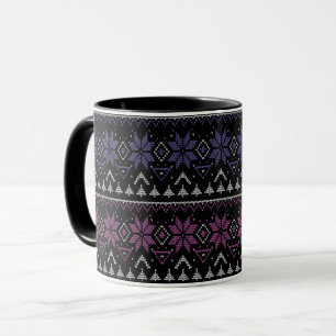Frohe Weihnachten Stickerei Kreuzstich hässlicher Tasse