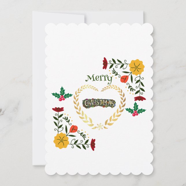 Frohe Weihnachten Stilvolle Ferien Trendy (Rückseite)