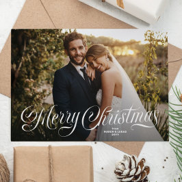 Frohe Weihnachten stilvolle Schrift einfache Foto