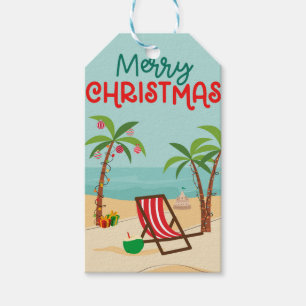 Frohe Weihnachten Strand  Geschenkanhänger