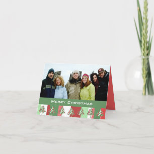 Frohe Weihnachten Streifen Mit Ihrem Familienfoto