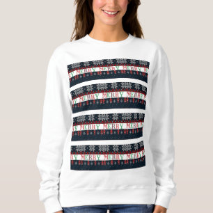 Frohe Weihnachten Strick Sweatshirt