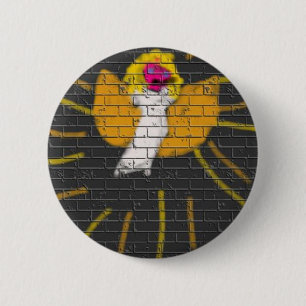 Frohe Weihnachten Sun Moon Angel, Kunst von Kinder Button