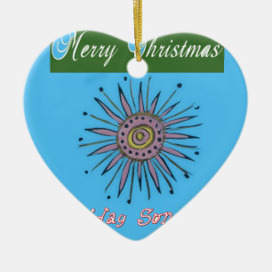 Frohe Weihnachten Sunshine Holiday.png Keramik Ornament