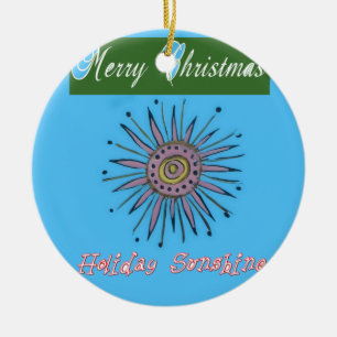 Frohe Weihnachten Sunshine Holiday.png Keramikornament