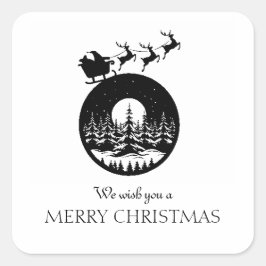 Frohe Weihnachten Süße benutzerdefinierte Weihnach Quadratischer Aufkleber