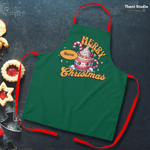 Frohe Weihnachten Süße Heiße Schokolade Tasse Fami Schürze