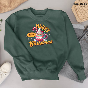 Frohe Weihnachten Süße Heiße Schokolade Tasse Fami Sweatshirt