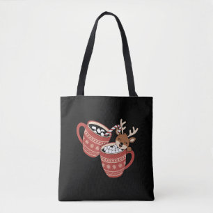 Frohe Weihnachten Süße Rentiere Familie Weihnachte Tasche