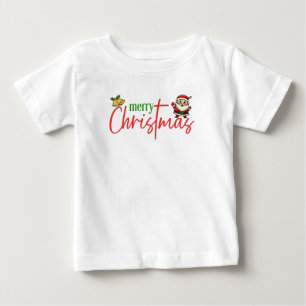 Frohe Weihnachten Süße Santa Schrift Tee