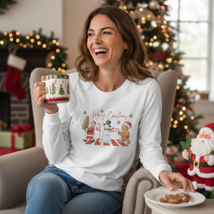 Frohe Weihnachten Süße Weihnachtsfiguren Weihnacht T-Shirt