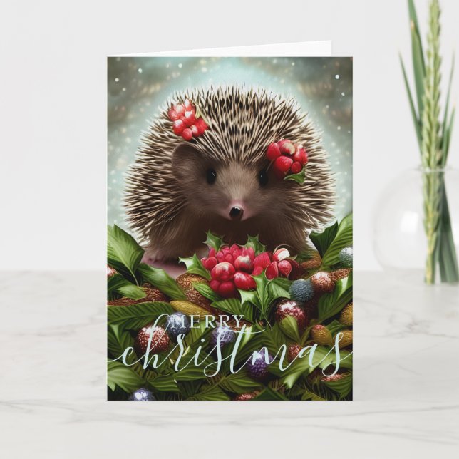 Frohe Weihnachten Süßer Igel (Vorderseite)