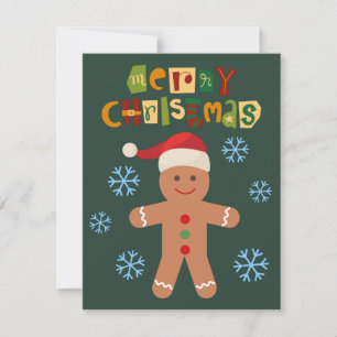 Frohe Weihnachten Süßer Weihnachtsmann aus Lebkuch