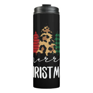Frohe Weihnachten Svg Leopard Tree Thermosbecher