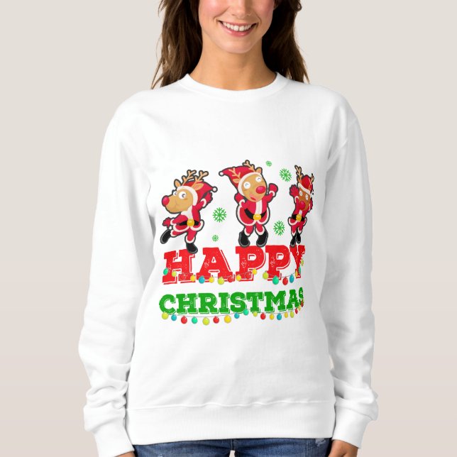 frohe Weihnachten Sweatshirt (Vorderseite)