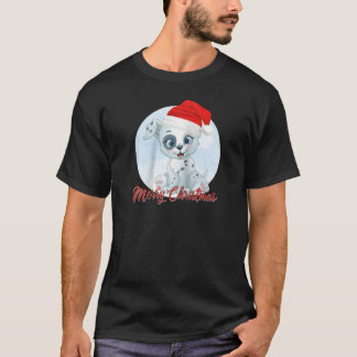 Frohe Weihnachten Sweet Hund Dalmatiner Raglan Bas T-Shirt