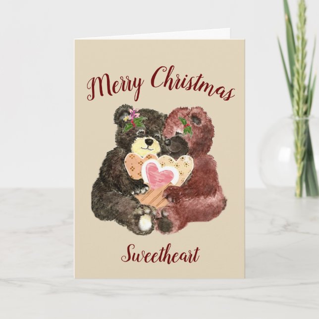 Frohe Weihnachten Sweetheart Niedlich Teddy Bear H (Vorderseite)
