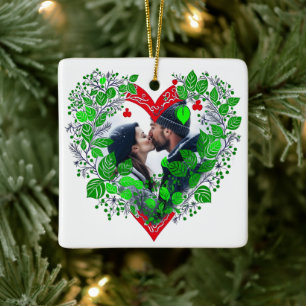 Frohe Weihnachten Sweetheart   Weihnachts-Foto Keramikornament