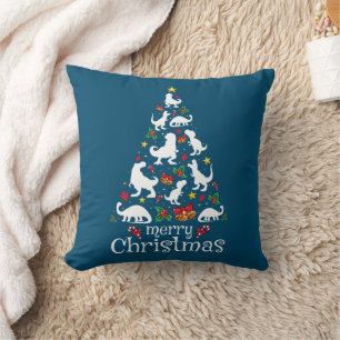 Frohe Weihnachten T Rex Kids Boys Funny Christmas Kissen