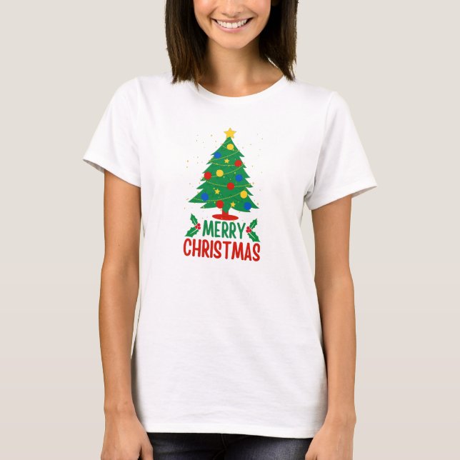 Frohe Weihnachten T-Shirt (Vorderseite)