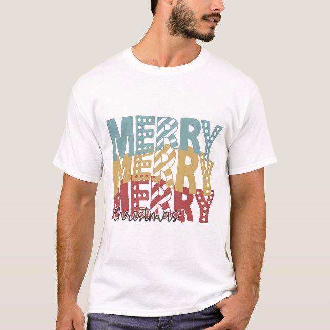 frohe Weihnachten T-Shirt (Vorderseite)