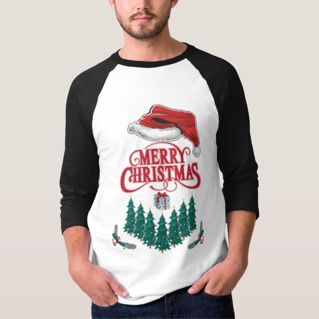 frohe Weihnachten T-Shirt (Vorderseite)