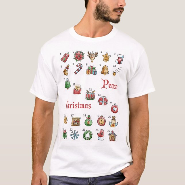 Frohe Weihnachten T-Shirt (Vorderseite)