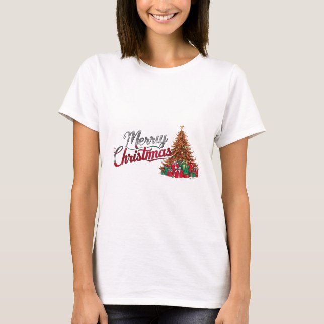 Frohe Weihnachten T-Shirt (Vorderseite)