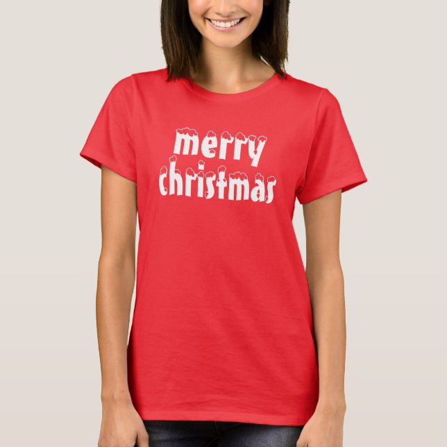 Frohe Weihnachten T-Shirt (Vorderseite)