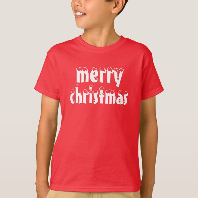 Frohe Weihnachten T-Shirt (Vorderseite)