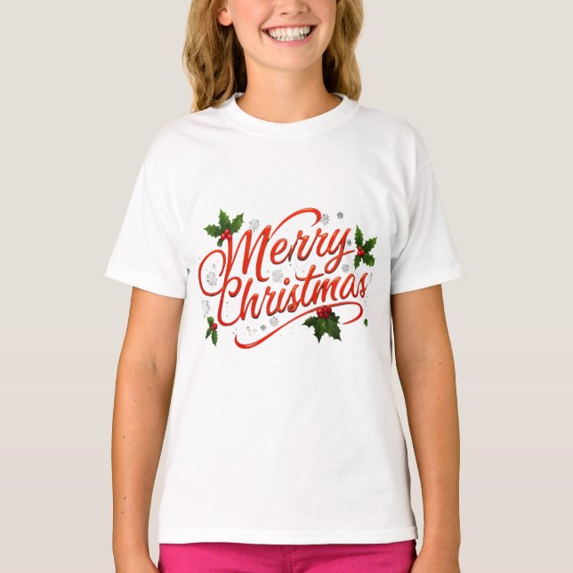 Frohe Weihnachten T-Shirt (Vorderseite)